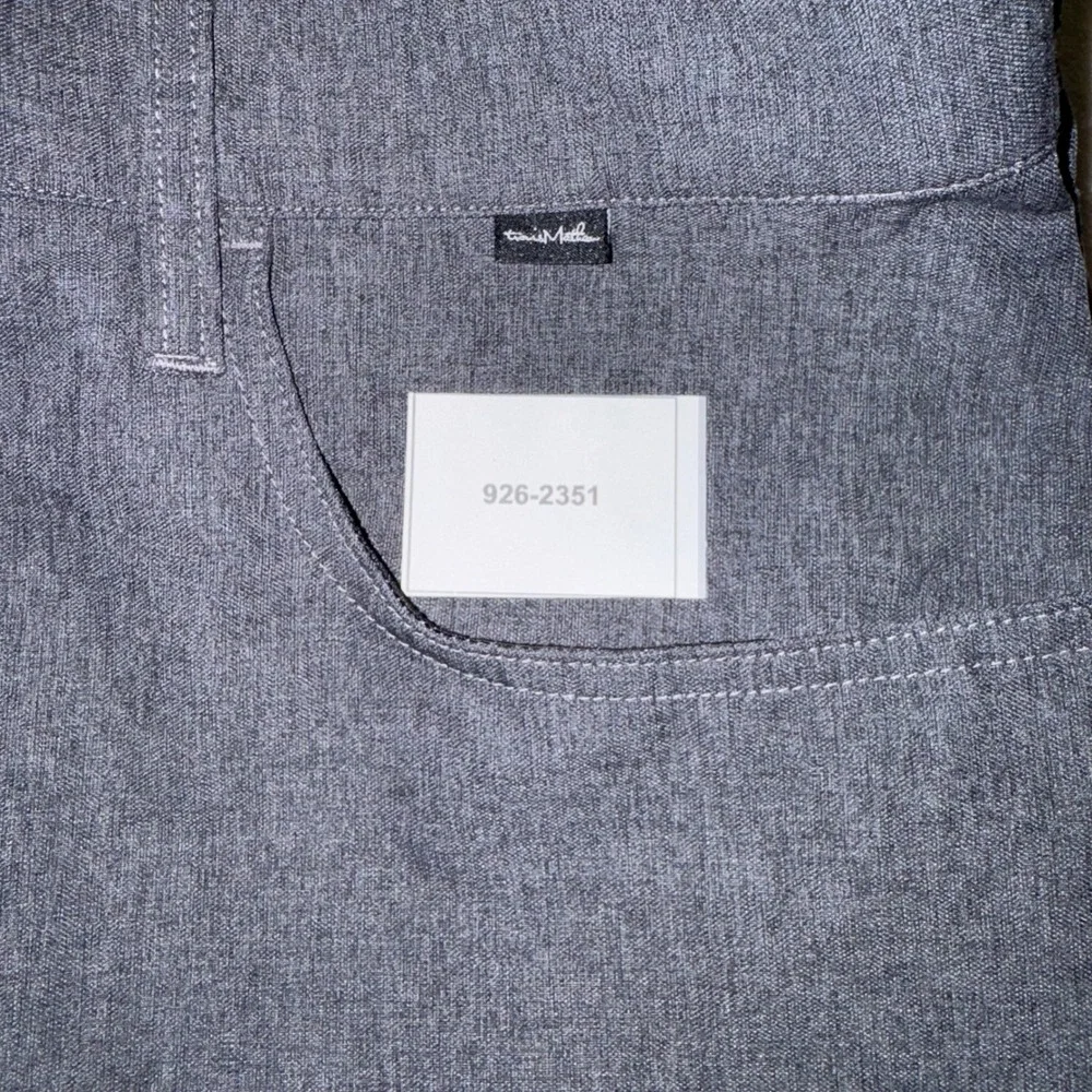 TravisMathew Right On Time Grey Golf Pants Mens 38x31 Performance Stretch
